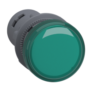 Luz piloto plástico verde 22mm con LED integrado 220-230VAC Anti-interferencia - XA2EVM3LC Schneider